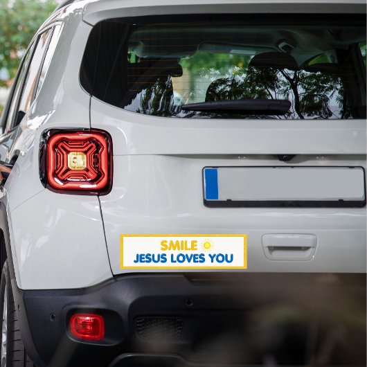 Smile – Jesus Loves You | Christian Faith バンパーステッカー