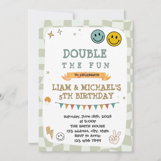 Smile joint birthday invitation 招待状 (正面)