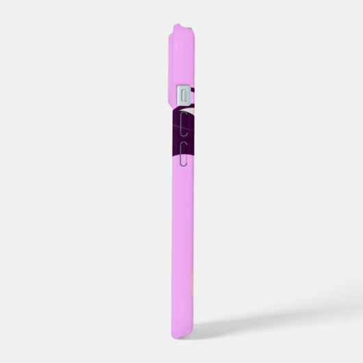 Smile Kawaii Pink Aesthetic Phone Case iPhone 15ケース (左側面)