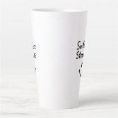 Smile More, Stress Less Doodle Design カフェラテマグ (正面)