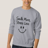 Smile More, Stress Less Doodle Design スウェットシャツ (正面)