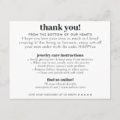 Smile Open Enjoy Gemstone Care Appreciation Your B エンクロージャーカード (裏面)