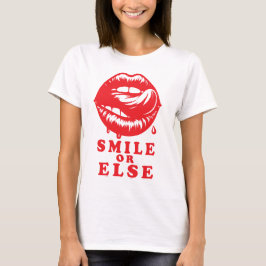 Smile or Else: Halloween Lips Tee Tシャツ