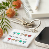  Smile" Personalized tooth keychain-dental gift キーホルダー (正面右)