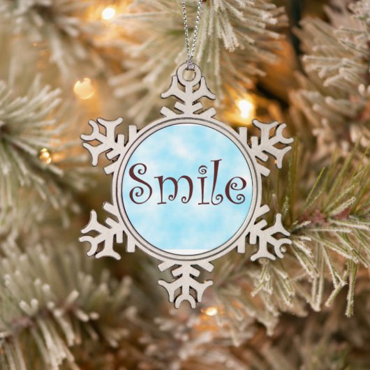 Smile-pewter snowflake ornament スノーフレークピューターオーナメント (ツリー)