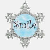 Smile-pewter snowflake ornament スノーフレークピューターオーナメント (正面)