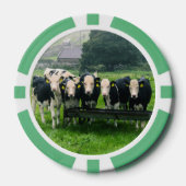 Smile please! Cute and fun cows ポーカーチップ (正面)