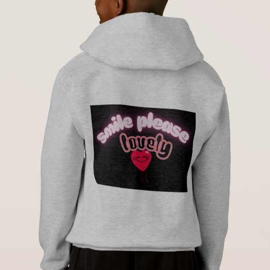 Smile Please Kids Pullover Hoodie (裏面)
