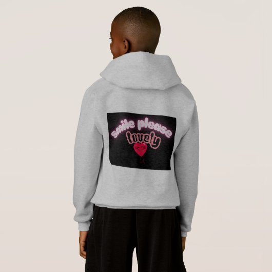 Smile Please Kids Pullover Hoodie (裏面フル)