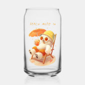 Smile Pup: Beach Mode On Smiling Bichon Frise ガラス缶 (裏面)