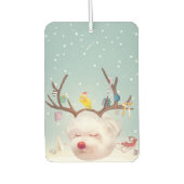Smile Pup: Reindeer Antlers Christmas Bichon カーエアーフレッシュナー (正面)