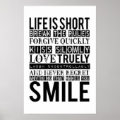 Smile Quotes Typography poster ポスター (正面)