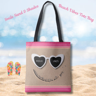Smile Sand & Shades ビーチバイブス サマートートバッグ トートバッグ