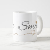 Smile Script 母の日と誕生日のギフト ジャンボコーヒーマグカップ (正面右)