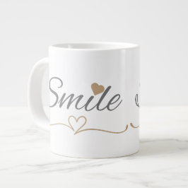 Smile Script Mother’s Day & Birthday Gift for Her ジャンボコーヒーマグカップ