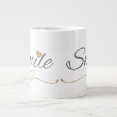 Smile Script Mother’s Day & Birthday Gift for Her ジャンボコーヒーマグカップ (正面)