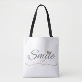 Smile Script Mother’s Day & Birthday Gift for Her トートバッグ (正面)