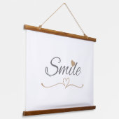 Smile Script Mother’s Day & Birthday Gift for Her 吊り下げ型タペストリー (傾斜あり)