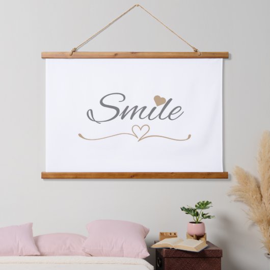 Smile Script Mother’s Day & Birthday Gift for Her 吊り下げ型タペストリー (寝室)