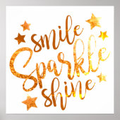 Smile Sparkle Shine White Gold Poster ポスター (正面)