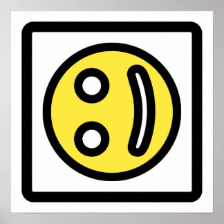 Smile That’s Not Quite Right – Artistic Face Print ポスター