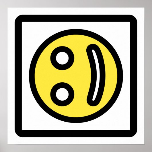 Smile That’s Not Quite Right – Artistic Face Print ポスター (正面)