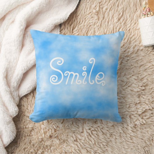 Smile-Throw Pillow クッション (ブランケット)