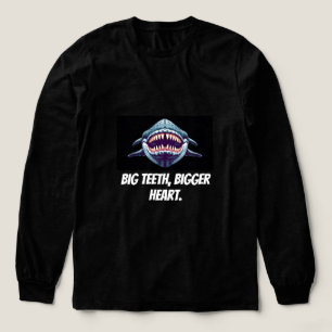 Smile Wide: Big Teeth, Bigger Heart クジラデザイン トライブレンドTシャツ