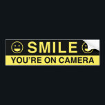 Smile You’re On Camera バンパーステッカー<br><div class="desc">Smile You’re On Camera</div>