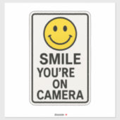 Smile You're on Camera Sign シール (シート)