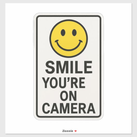 Smile You're on Camera Sign シール (シート)