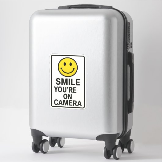 Smile You're on Camera Sign シール (スーツケース)