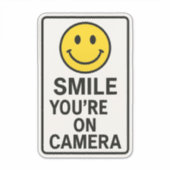 Smile You're on Camera Sign シール (正面)
