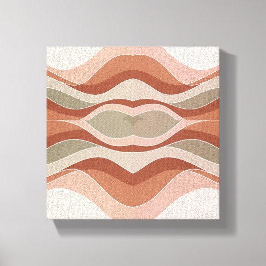 SmileGeometric Wave Wall Art - Scandinvian Canvas キャンバスプリント (正面)