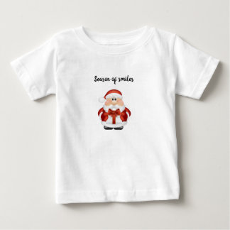 “Smilesの季節” かわいい赤ちゃんのクリスマスTシャツ ベビーTシャツ
