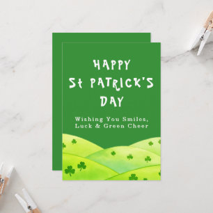 Smiles Luck Green St Patrick Day 挨拶カード 招待状