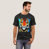 Smileteesanim クールな虎のキュビズムアート tシャツ (正面フル)