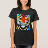 Smileteesanim  Cool Tiger Cubism Art Tシャツ (正面)