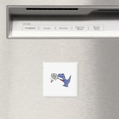 SmiletodayteesおもしろいTレックス恐竜遊のバドミント マグネット (インサイチュ (食洗機))