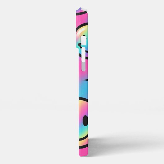 Smiley Arc-en-Ciel – Coque iPhone Rétro Y2K  iPhoneケース (左側面)
