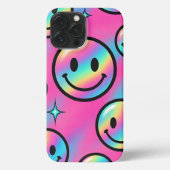 Smiley Arc-en-Ciel – Coque iPhone Rétro Y2K  iPhoneケース (裏面)