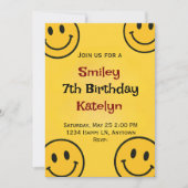 Smiley Birthday 招待状 (正面)