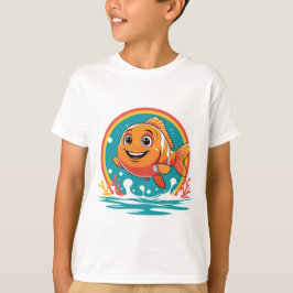 Smiley Cartoon Clownfish – Fun Ocean Vibes Tee Tシャツ