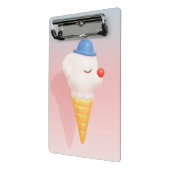 Smiley Cone: 3D Cute Dog Ice Cream Character Art ミニクリップボード (アングル2)