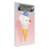 Smiley Cone: 3D Cute Dog Ice Cream Character Art ミニクリップボード (アングル)