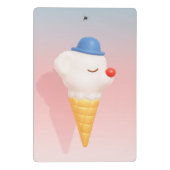 Smiley Cone: 3D Cute Dog Ice Cream Character Art ミニクリップボード (裏面)
