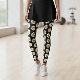  Smiley Daisy Pattern Leggings レギンス