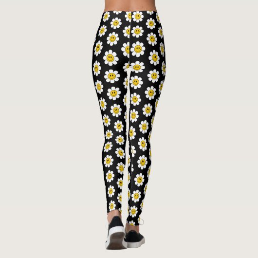 Smiley Daisy Pattern Leggings レギンス (裏面)