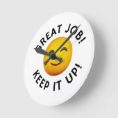 Smiley emoji ラウンド壁時計 (傾斜)