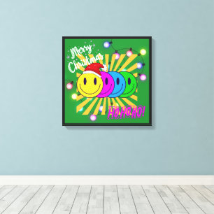 Smiley face ポップなクリスマス♡ キャンバスプリント